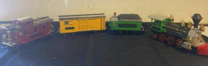 New Bright G Scale Great American Express Denver Express Train Set: Locomotive, Tender, Boxcar, Caboose ( SP2 )