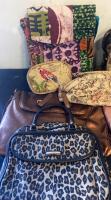 Assorted Lot of 8 Women's Handbags: Liz Claiborne, Leopard, Metallic, Tapestry, Sequins ( SP2 ) - 3