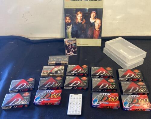 TDK D60 & Maxell XLII Audio Cassette Lot (15), Bose Remote, Storage Cases, Songbook, Thorogood Tape ( R6)