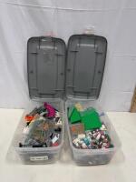 LEGO Assorted Lot: 2 Bins, Includes Baseplates