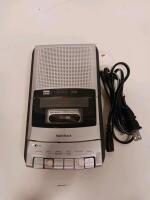 RadioShack CTR-121 Portable AC/Battery Cassette Recorder, Mono speaker, Power Cord, Model 14-1128 - 2