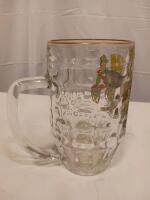 Heidelberg Glass Beer Stein with Gold Rim and Crest Design, 16 oz Capacity - 3