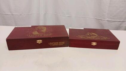 Leather Rose Torpedo 5x54 & Sweet Jane Cigar Boxes by Drew Estate, Day of the Dead, with Art