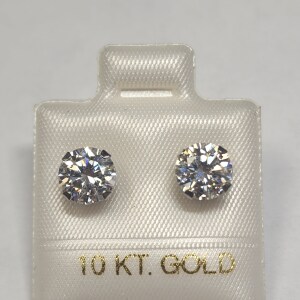 $1100 10K White Moissanite(1.52ct) Earrings