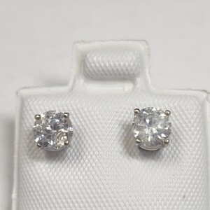 $3360 14K Diamond (0.9Ct,I1-2,F-G) Earrings