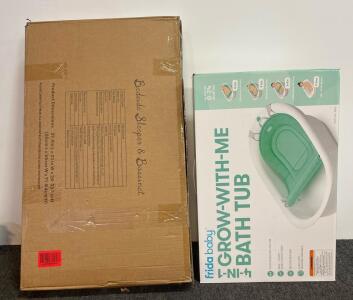 Baby Bedside Sleeper & Bassinet With Adjustable Height And FridaBaby 4-In-1 Grow-With-Me Bath Tub