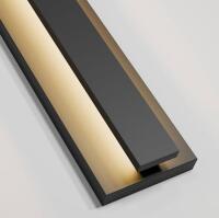 31.5" Modern Vertical LED Wall Light, 24W, 1241lm, IP65 Waterproof, 3000K Warm, Matte Black - 3