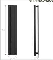 31.5" Modern Vertical LED Wall Light, 24W, 1241lm, IP65 Waterproof, 3000K Warm, Matte Black - 5