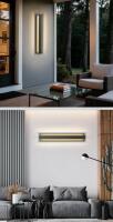 31.5" Modern Vertical LED Wall Light, 24W, 1241lm, IP65 Waterproof, 3000K Warm, Matte Black - 7