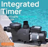Vidapool SPT100-LV 1HP 115V Swimming Pool Pump With Timer, 4800 GPH, 40 Ft Head, 1.5" Discharge - 4