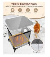 Outdoor Heated Cat House, Foldable, Waterproof, Insulated - 5