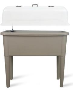 Dexceder 32 Gallon Self-Watering Raised Garden Bed With Lid & Water Indicator, 30x15x26 In