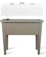 Dexceder 32 Gallon Self-Watering Raised Garden Bed With Lid & Water Indicator, 30x15x26 In