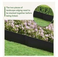 6PCS 8 inch Steel Landscape Edging Kit - 40" L x 8" H Each (20ft Total) AND 4 Packs 72 * 18 inch Metal Garden Trellis for Climbing Plants Outdoor - 4