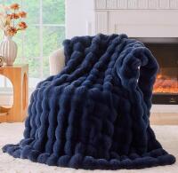 Navy Blue OEKO-TEX Certified Plush Bubble Throw Blanket, 63"x80", Swurfer Kiwi Baby Swing, 60&rdquo; Skeleton, 2 Costumes (1 Small, 1 Medium), Halloween Wreath - 7