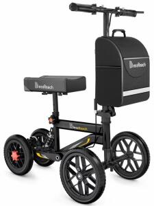 BlessReach WB-2208-T Knee Walker, 300 lb Capacity, Adjustable Heights, Dual Braking System