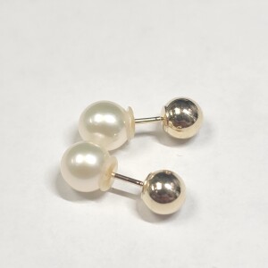 $200 10K Fresh Water Pearl 2In1 Earrings