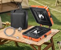 GDPFN 2-Burner Propane Camping Stove With Case & Hose + 8x10' Outdoor Reversible Rug/Mat & 48&rdquo;x72&rdquo; Outdoor Roller Sunshade - 3