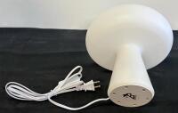 QWO 60-Inch Deep Walnut Ceiling Fan, No Light & White Mushroom Desk Lamp - 7