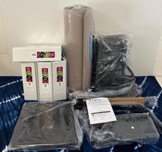 VIVO Keyboard Tray, Cankm 7-Tier File Cart, ComfiLife Anti-Fatigue Mat, Avery Binders Bundle