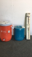 (1) Rubbermaid Home Depot 5 Gallon Water Jug (1) Reliance 4- Gallon Water Jug (1) Galvanized Steel Rural Mailbox Post