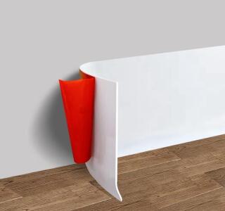 (4) Rolls Vinyl Wall Base Baseboard Molding Trim 4"