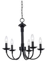 Trans Globe Lighting 9015 BK 5-Light Candle Chandelier, Black, 19" Diameter, Metal, E12 Base, (5) Piece Bible Wall Art, Ceramic Vase - 4