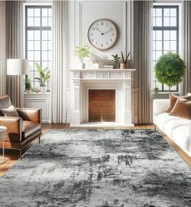 Washable Abstract Rug 8X10: