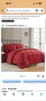 GENIMO 8'x10' Waterproof Outdoor Rug Coffee & Beige + Sweet Home Collection King Burgundy Comforter - 2