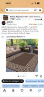 GENIMO 8'x10' Waterproof Outdoor Rug Coffee & Beige + Sweet Home Collection King Burgundy Comforter - 3
