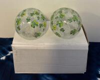 Mixed Lot: Canvas Skull Rose Wall Art Set, Shamrock Glass Orbs, Personal Care & Supplements - 3