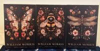 William Morris Cotton Prints Exhibition Art Set &ndash; Butterfly, Bee, Dragonfly, 12"x16" Unframed, (2) Glass 4 Leaf Clover Light Up Globes and Various Beauty Products - 2