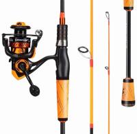 ONEBASS Spinning & Baitcasting Rod Reel Combos 7&rsquo;0" 2-Piece Medium Fast Action Graphite - 3