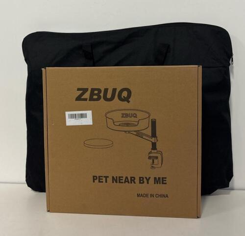 ZBUQ Cat Bed Desk Hammock, 360&deg; Rotating Clamp, Portable Pet Playpen 48"x24" Red/Black