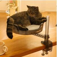 ZBUQ Cat Bed Desk Hammock, 360&deg; Rotating Clamp, Portable Pet Playpen 48"x24" Red/Black - 5