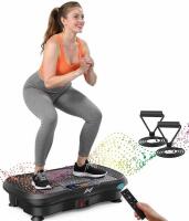 AXV FR-78 Vibration Plate, 120 Speeds, Bluetooth, Resistance Bands, Remote Control