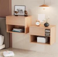 Floating Nightstand, Modern Wall Mounted Bedside Table with Drawer