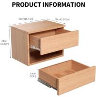 Floating Nightstand, Modern Wall Mounted Bedside Table with Drawer - 2