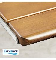 20" Folding Teak Shower Seat Wall Mounted- Shower Bench for Inside Shower (Retail online $160) - 5