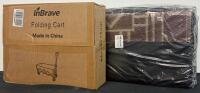 InBrave Collapsible Folding Wagon, 360 lb Capacity, 34" Cargo & 8x10&rsquo; Reversible Outdoor Rug - 8