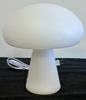 8'x10' Home Dynamix Floral Area Rug & BENA White Mushroom Table Lamp - 5