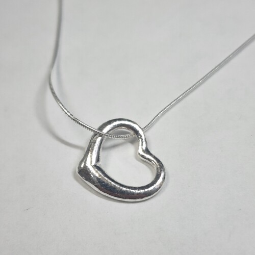 $60 Silver Heart 16" Necklace