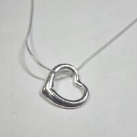 $60 Silver Heart 16" Necklace