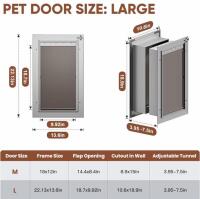Large Insulated Pet Door for Wall, 22"x13.6" Frame + Rarasy Foldable Pet Playpen w/ Bag & (2) Pet Toy Holder Baskets - 3