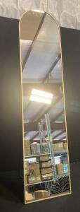 Antok Arched Full-Length Mirror, 71"x28", Gold Frame, Freestanding/Wall Mount