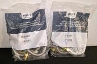 (2) Electrolux Smart Choice Stainless Steel 4-Foot Gas Connector Kits, 5/8 OD, Part# 5304517112 & (2) Crosscut Sleds For Table Saw, Miter Slot Runners, 1-1/2" x 3/8" x 24", Premium UHMW Miter Bar W/ Predrilled Holes, Ideal for U Tracks, Router Table, B - 2