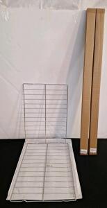 (1) 2-Pack Of Rack-Flats For Samsung Oven, Part #DG75-01001C, 16 7/16" x 24 3/4" & (2) 48" Double Door Tracks W/ Hardware <br/>