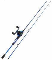 Penn Squadron IV 8'0" Casting Rod, Ugly Stik Elite 8'6" Spinning Rod (No Top Piece), One Bass Squadron IV Combo - 9