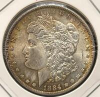 1884-O Morgan Silver Dollar, New Orleans Mint, 90% Silver Coin, George T. Morgan Design - 3