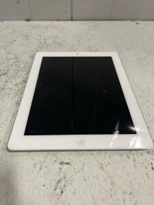 Apple iPad 2 (A1395) 16GB Wi-Fi, 9.7" Display, White/Silver, Model A1395- Item works and is unlocked but there is no charging cable